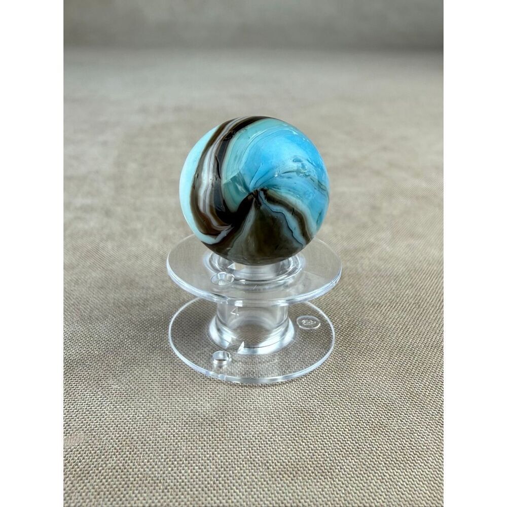 Vintage Faux Master Marble Imperial Blue Black Swirl